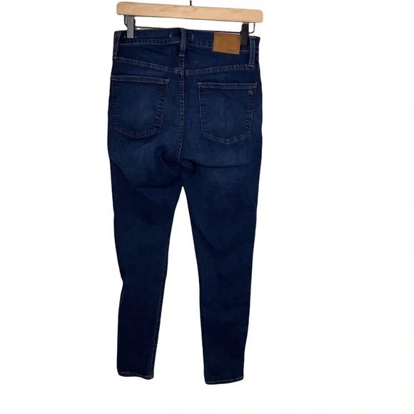 Madewell Jeans 10” High Rise Skinny Jeans Dark Wash Size 27 Style F4684 - Picture 4 of 12